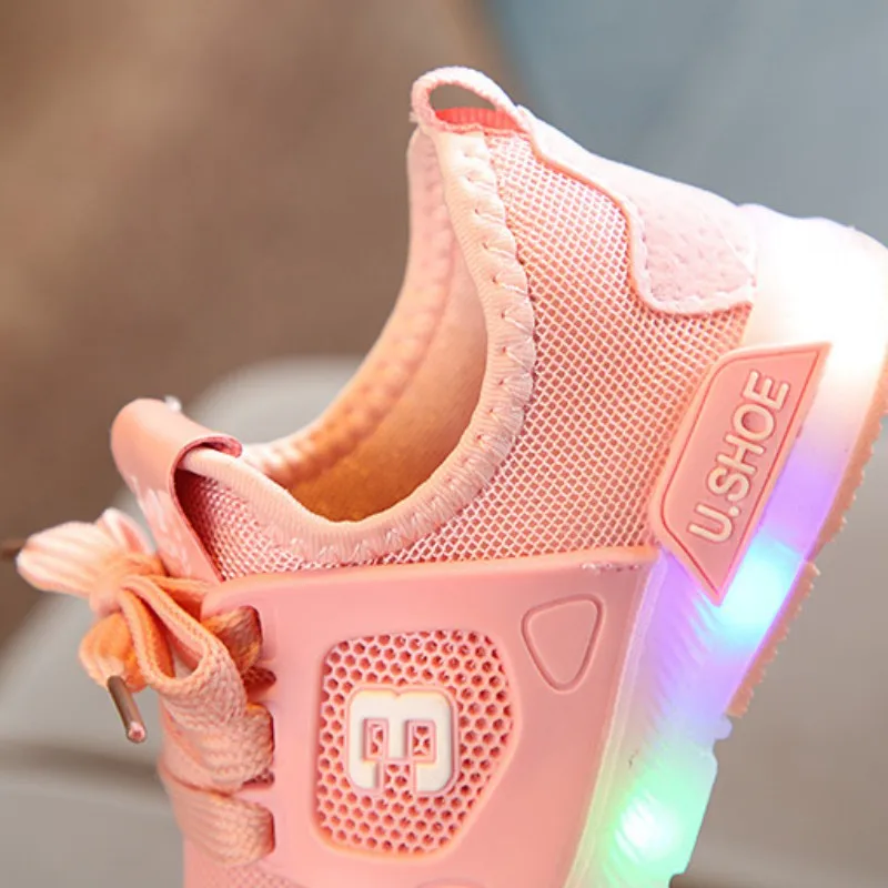 

Glow Baby Fashion LED Girl Sports Casual Cotton First Walkers Shoes Baby Boy Walking Shoes