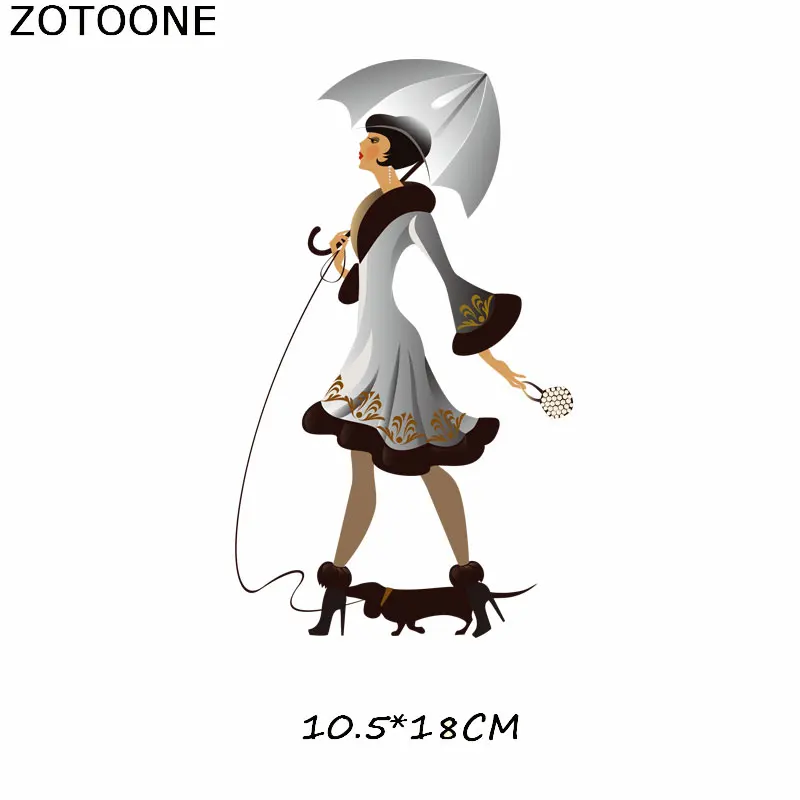 ZOTOONE железо на переводе мода милые девушки патч для одежды Аппликации футболка Diy теплопередачи Аппликации, наклейки E - Цвет: ZT0564