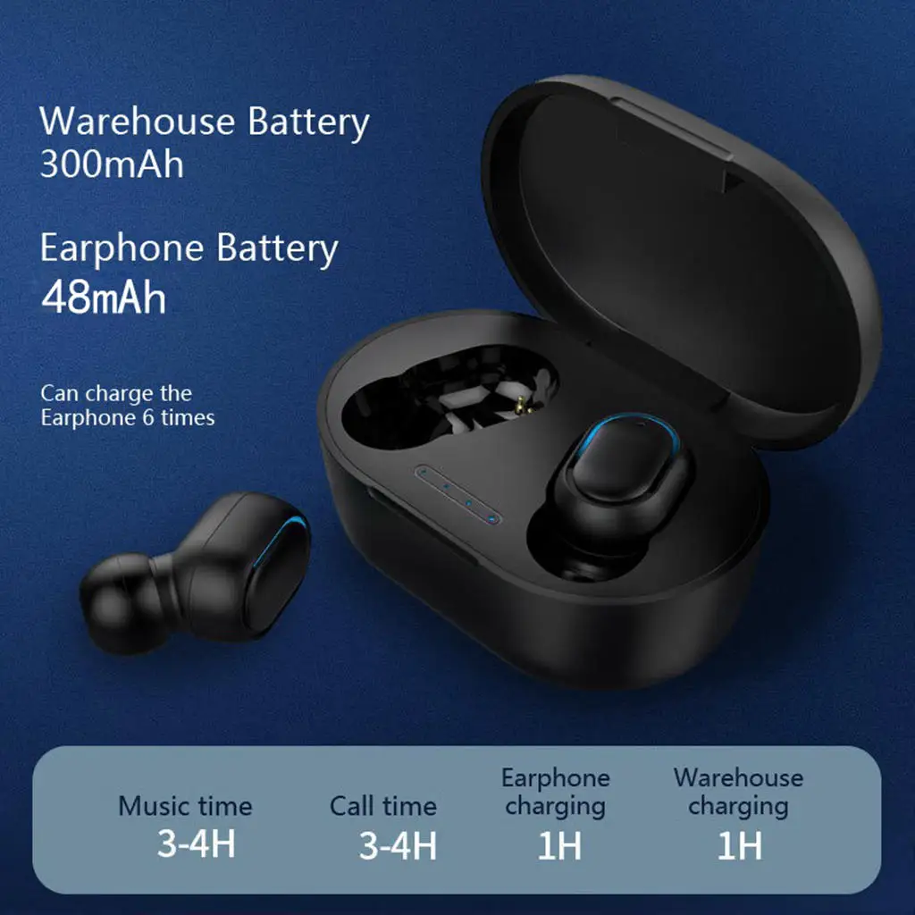 Беспроводные наушники-вкладыши A7S Mini Bluetooth 5 0 без цифрового дисплея Спортивная