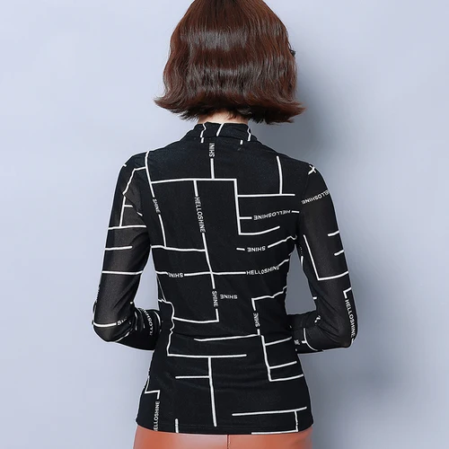 Женская блузка с v-образным вырезом модель 2020 года Осень-зима приталенная