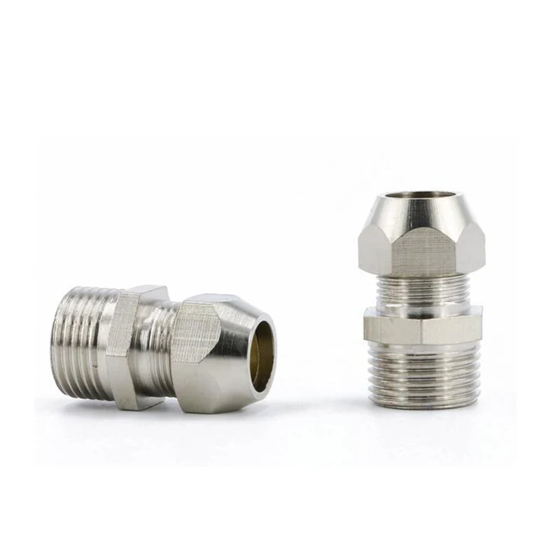 1 шт. двойной прямой медный замок для фитинга PC8/12/14/16 Латунная Труба двойное