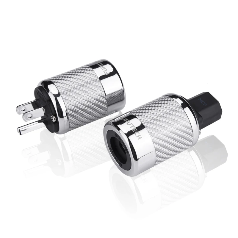 Furutech FI-50 NCF (R) Carbon Fiber Power Plug Tail Rhodium Plated Audio Amplifier American Standard | Электроника