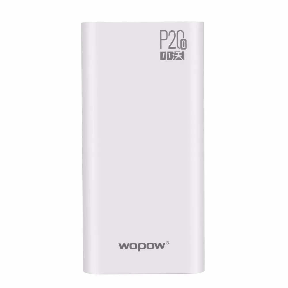 Wopow P20Q 20000mAh power Bank Универсальное зарядное устройство для быстрой зарядки 3 0