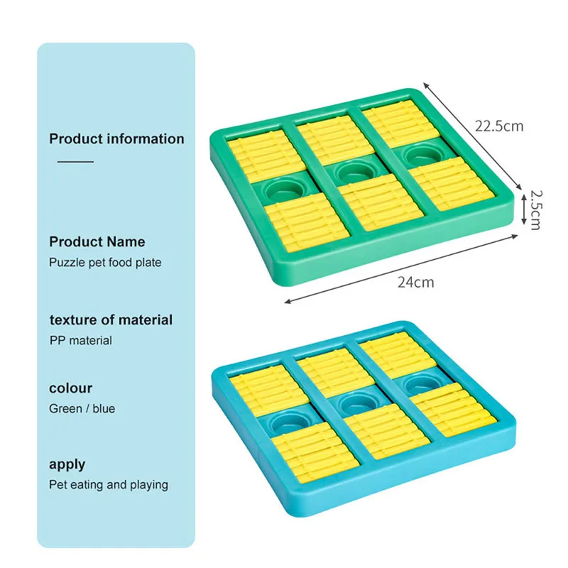Dog Puzzle Food Fidget Toy Bowl Slow Feeder Interactive Treat Dispenser Game Plate for IQ Training Mental Enrichment | Дом и сад
