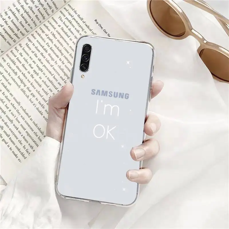 

Color text black Phone Cases Transparent for Samsung s9 s10 s20 Huawei honor P20 P30 P40 xiaomi note mi 8 9 pro lite plus
