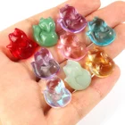 Бусины из чешского стекла, полупрозрачные бусины разных цветов в форме лисы, для изготовления браслетов, ювелирных изделий сделай сам, 13x18 мм, 20 шт.лот