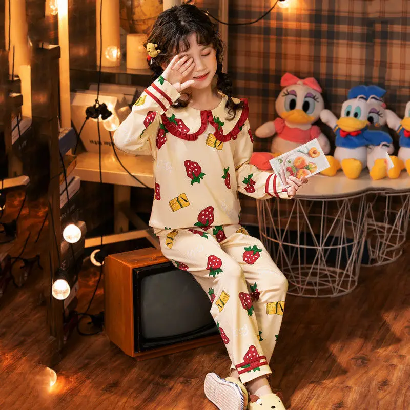 

Purchasing Products Children's Pajamas Female Spring Autumn Long Sleeve Set Princess Girls Cute Home Service