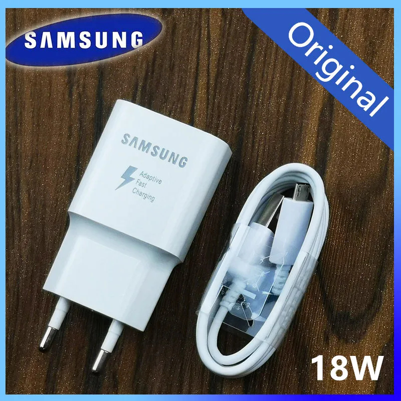 

Samsung Fast Charger Original 18W EU QC 3.0 Quick Wall Chargers Travel Adapter USB Cable For Galaxy S7 S6 Edge S20 A20S A52 A10S