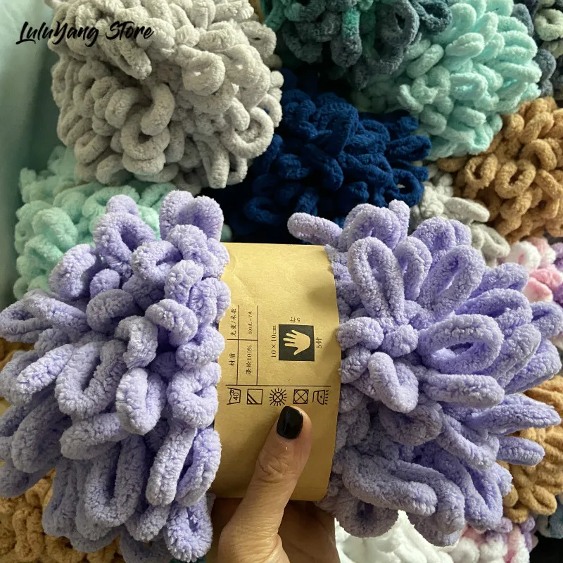 5 шт. пышная петля для пальцев пряжа из синели ручного вязания мягкая круглая