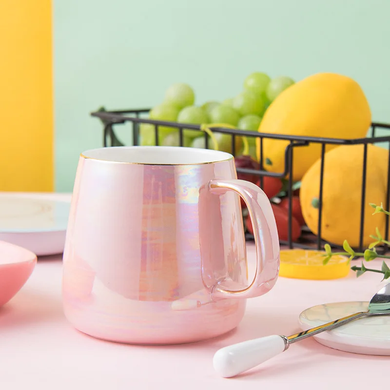 

Mo Luxury Sublimation Tumbler Water Glass Ceramic Cup Kawaii Phnom Cups with Lid Ins Spoon Mug Large Milk Mugs Pink Shot Glasses