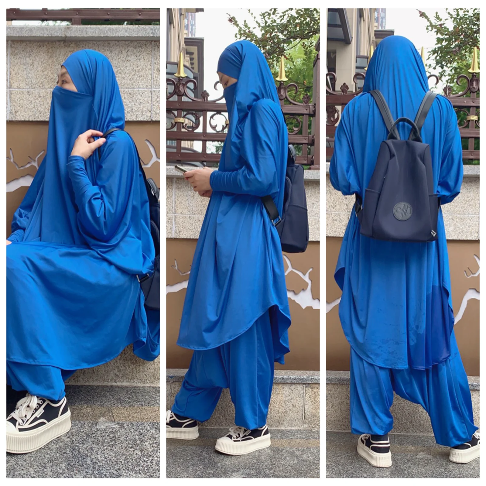 

Ramadan Eid Muslim Prayer Garment Set Women Abaya Jilbab Hijab Long Khimar Robe Abayas Islam Clothing Dubai Turkey Niqab Burka