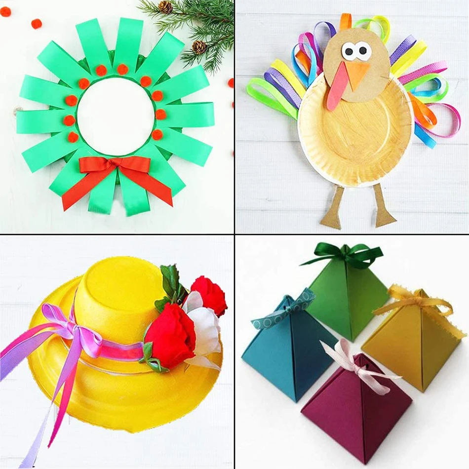 25 ярдов/рулон Рождественская белая сатиновая подарочная лента лук для поделок DIY