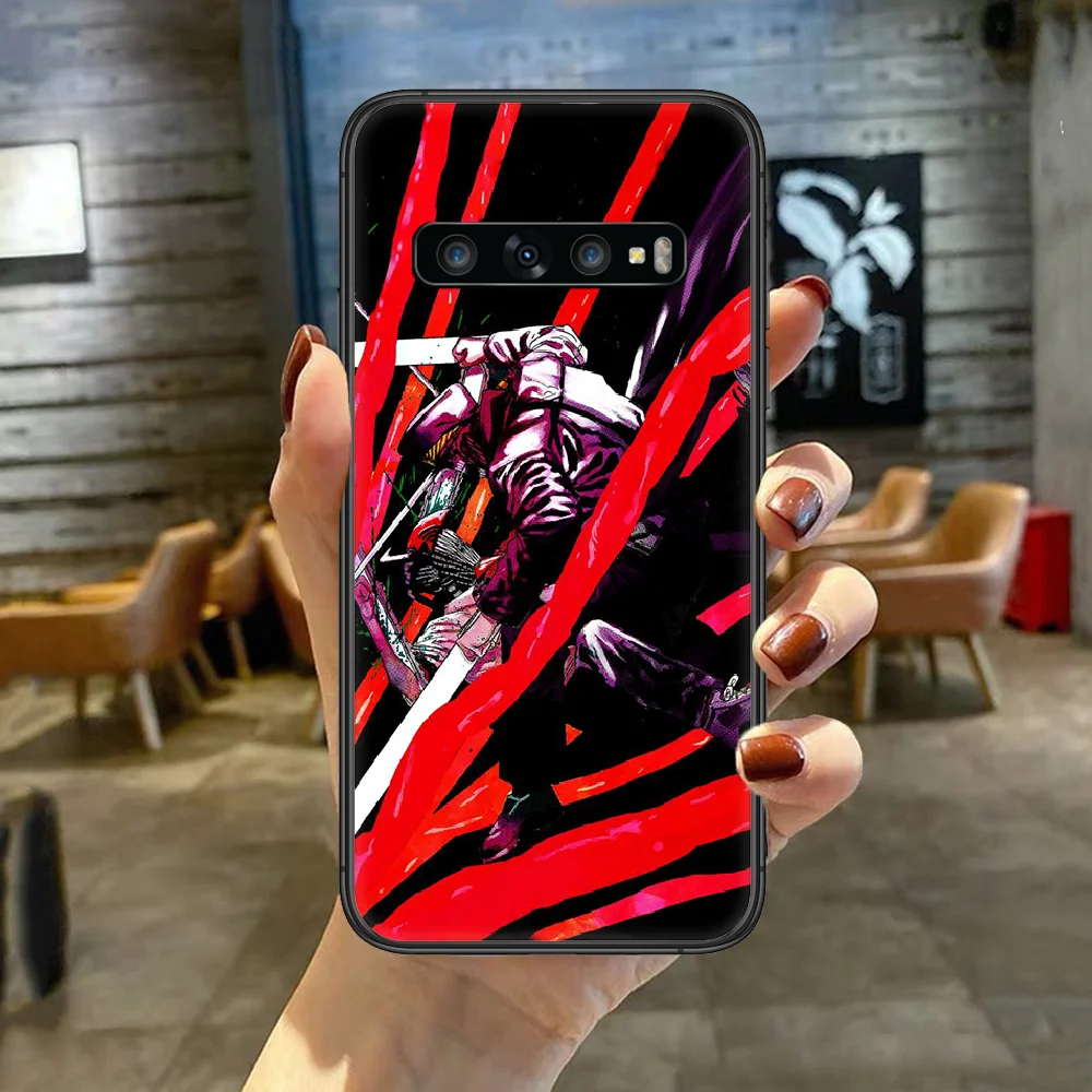 

ChainsawMan Anime Phone Case Cover For For SamSung Galaxy S Note 7 8 9 10 20 Uitra Plus E Lite Black black Cell Tpu Hoesjes Soft