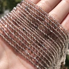 Бусины Из дымчатого кварца с гранями, 234 мм