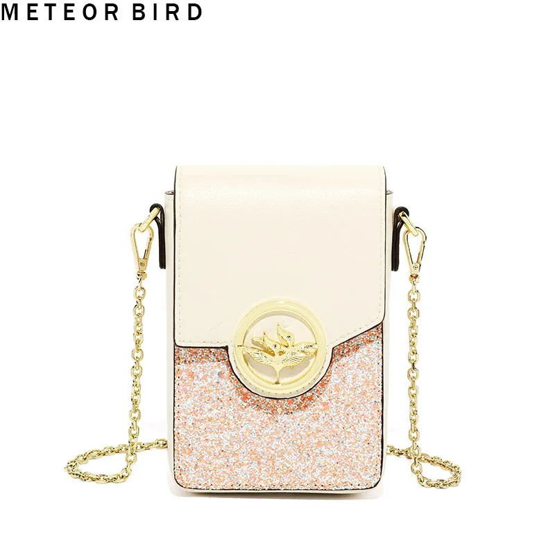 smart ladies luxury shiny bag for Mobile phone messenger pink crossbody bags | Багаж и сумки