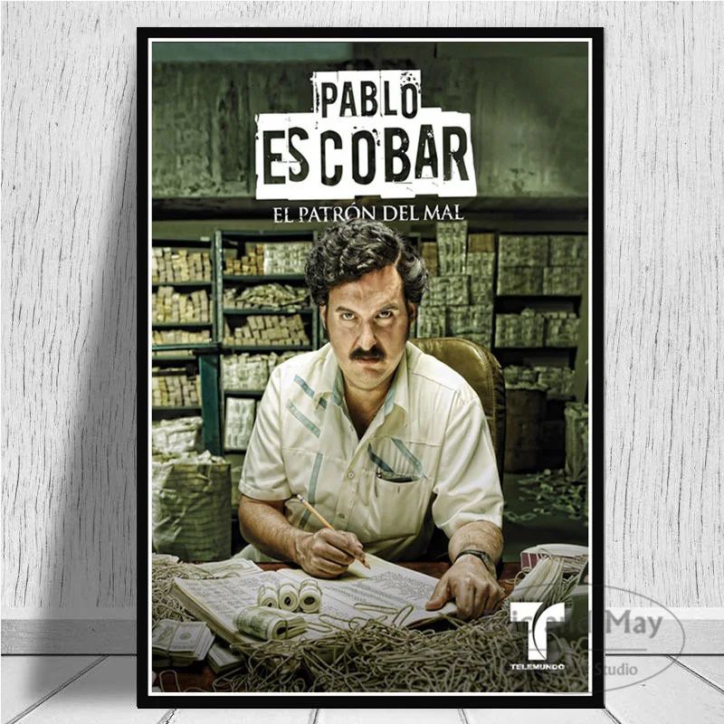 

Pablo Escobar Character Legend Retro Art Vintage Poster And Print Canvas Painting Art Wall Pictures Aesthetic Room Decor Obrazy