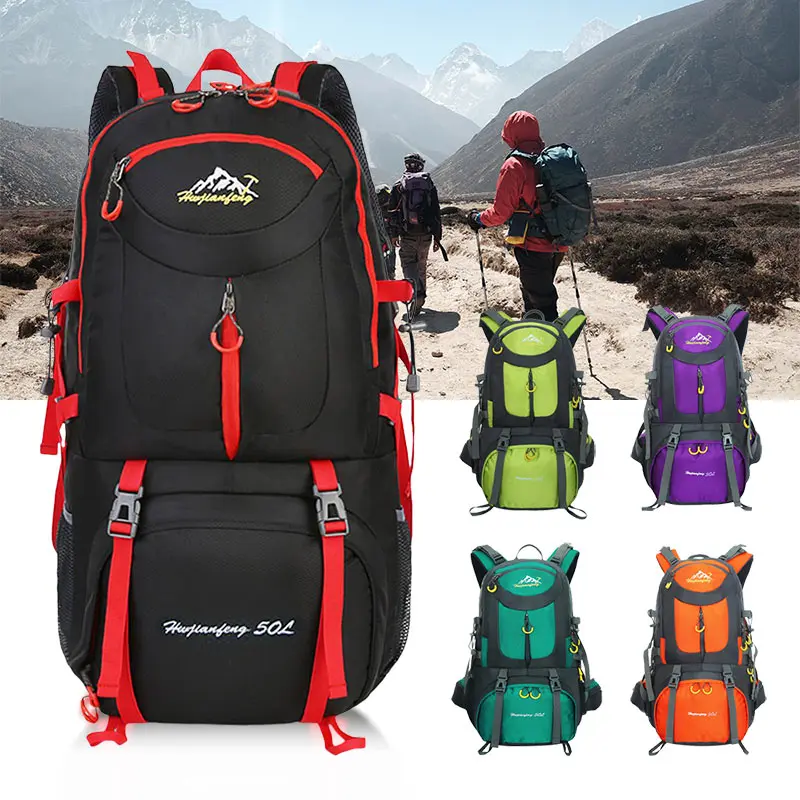 

Hiking Backpack 50L Rucksacks Waterproof Backpack Men Outdoor Camping Backpack Gym Bags Travel Bag Women Large Sport Bags