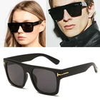 Мужские и женские прямоугольные солнцезащитные очки tom ford, брендовые дизайнерские трендовые пляжные очки с зеленым леопардовым принтом, uv400, 2021