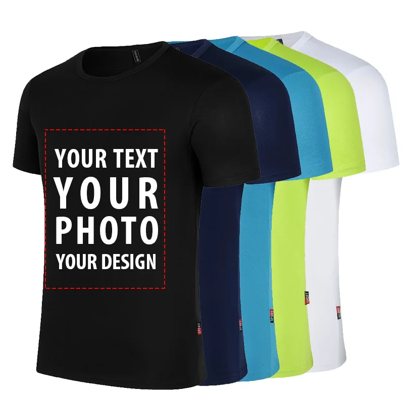 Men Tops Tees Shirt 2022 Summer Men's Breathable Casual Short Sleeve Tshirts Custom Your Own Personalized T-shirt Print Photo