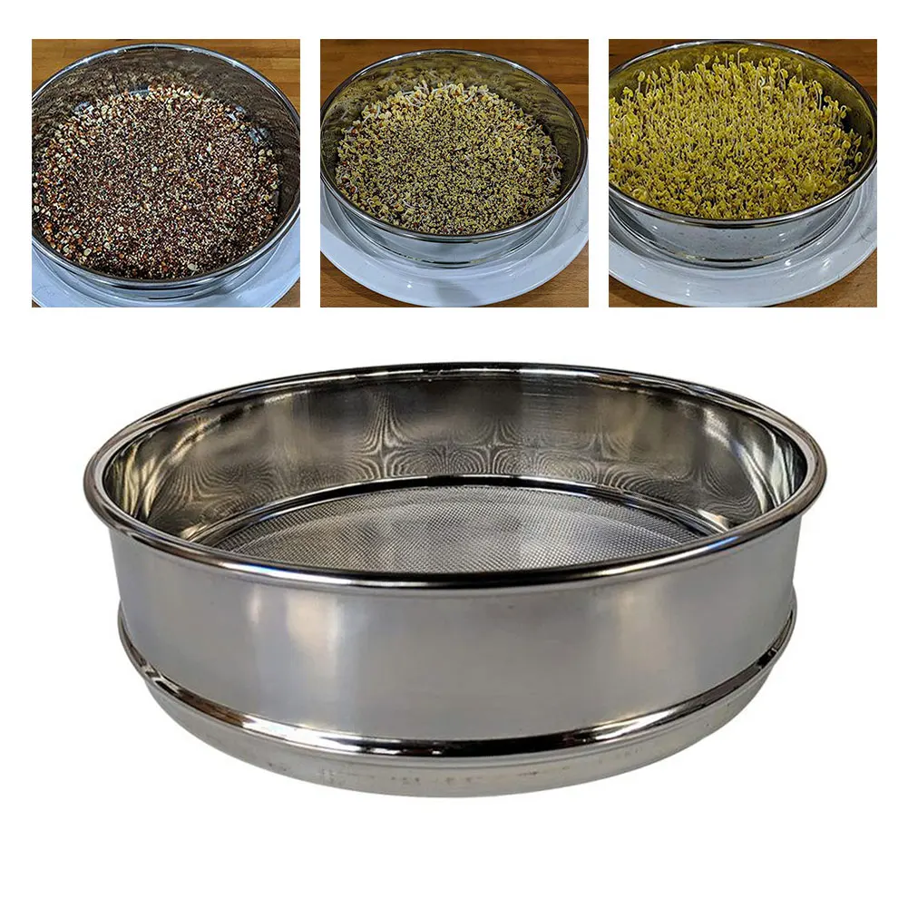 

Seed Sprout Tray Stackable Stainless Steel Mesh Sprouting Container for Garden Home Grow Nursery Vegetable Planting Seedling Pot
