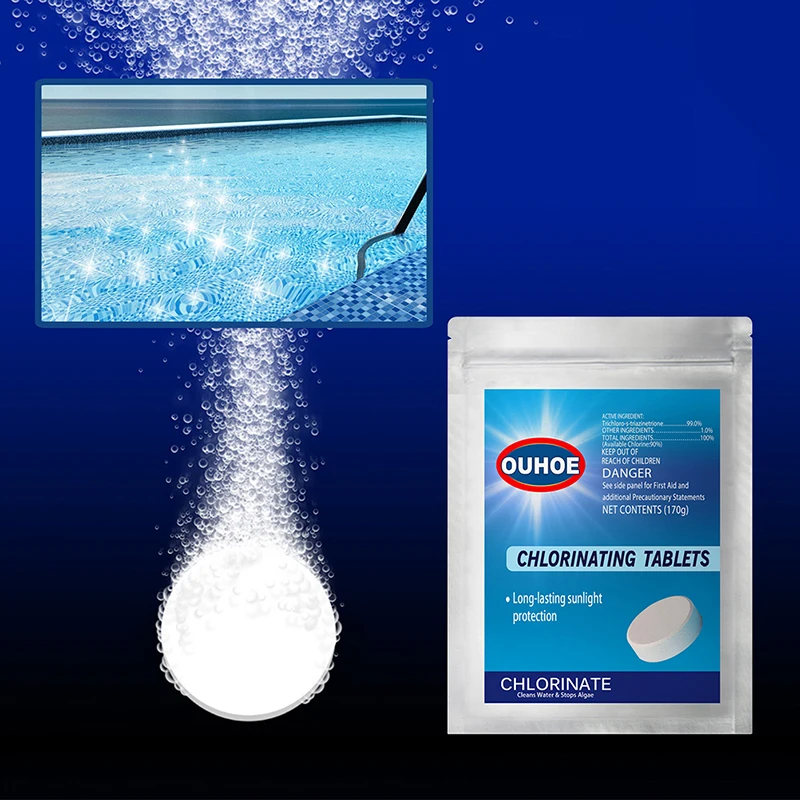 

170 г/пакет таблетки из шипучего хлора для очистки бассейна