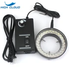 Регулируемая кольцесветильник Светодиодная лампа, 56 светодиодный, 144 светодисветодиодный, для промышленного видео, стереомикроскопа, объектива, камеры, лупы