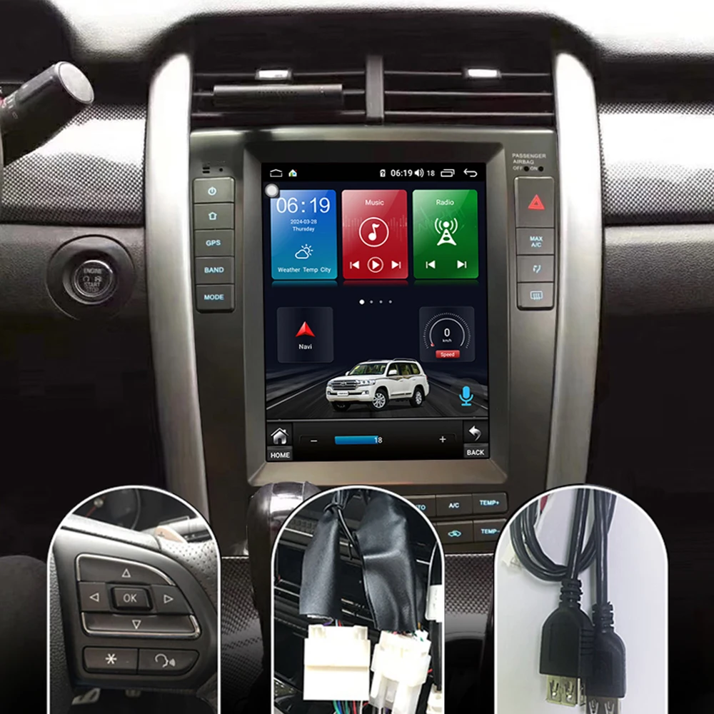 

Android 8.1Multimedia Vertical Player For Acura TL 2004-2008 GPS Navigation Support Steering Wheel control 4G Wifi Carplay