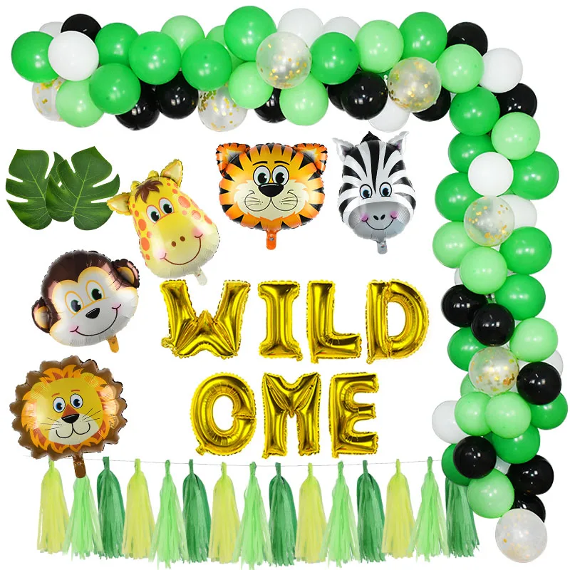 Сафари животных баннер джунгли вечерние украшения для вечеринки в стиле сафари