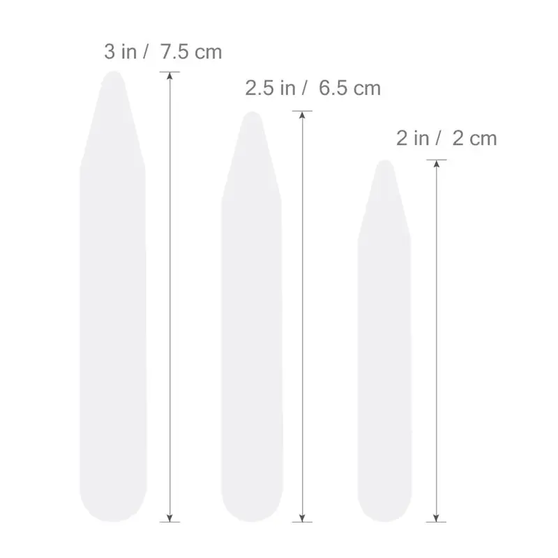 200 шт Пластиковые Белые ребра для воротника 3 размера 5 см 50 шт. 6 2 7 100 |