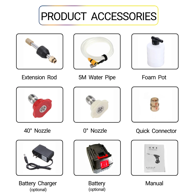Pаспродажа Cordeless высокое Давление автомобиль мытья стиральная машина Портативный высокое Давление электрический автомобиль шайба Parkside для 18В Makita Бат...