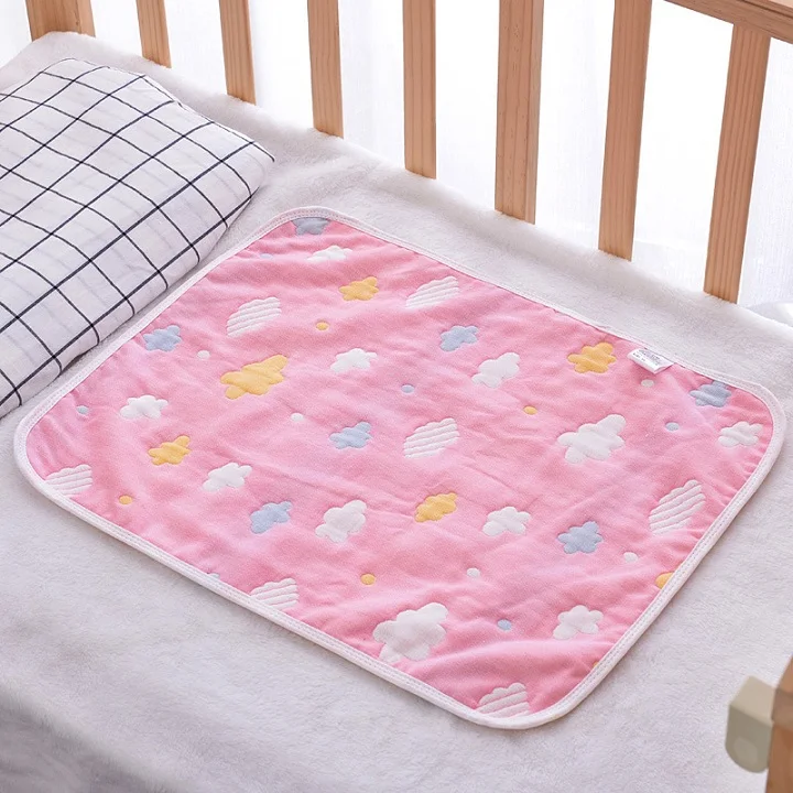 Коврик для новорожденных с мочой, водонепроницаемые пеленки для пеленания, чехлы для детских колясок, Детская моча, многоразовый коврик для кровати, 30*45 см, хлопок - Цвет: 7