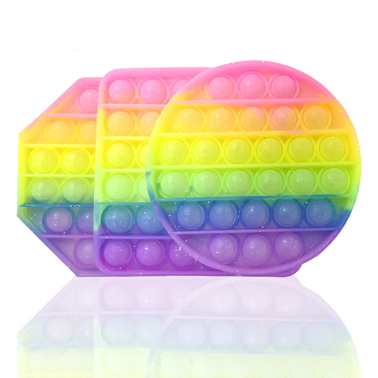 Блестящие антистрессовые игрушки мороженое пузырьки сенсорные для детей