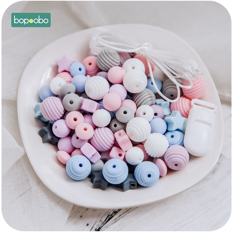 Bopoobo DIY набор силиконовых бусин пищевой бусины в форме животных для лекарственная соска цепочка Кулон Ожерелье ремесла аксессуар детский Прорезыватель