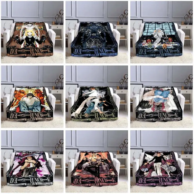 Одеяло с 3D-принтом из аниме Death Note японское Фланелевое покрывало рисунком