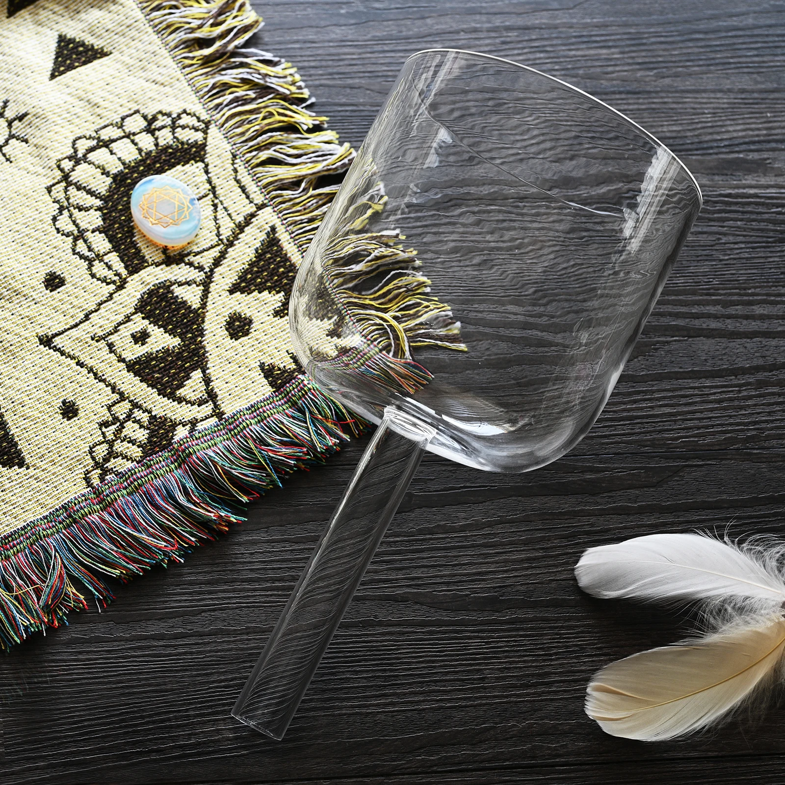 CVNC 7 &quotNote B корона чакра прозрачный кристалл поющая ручка Чаша|Колокольчики и