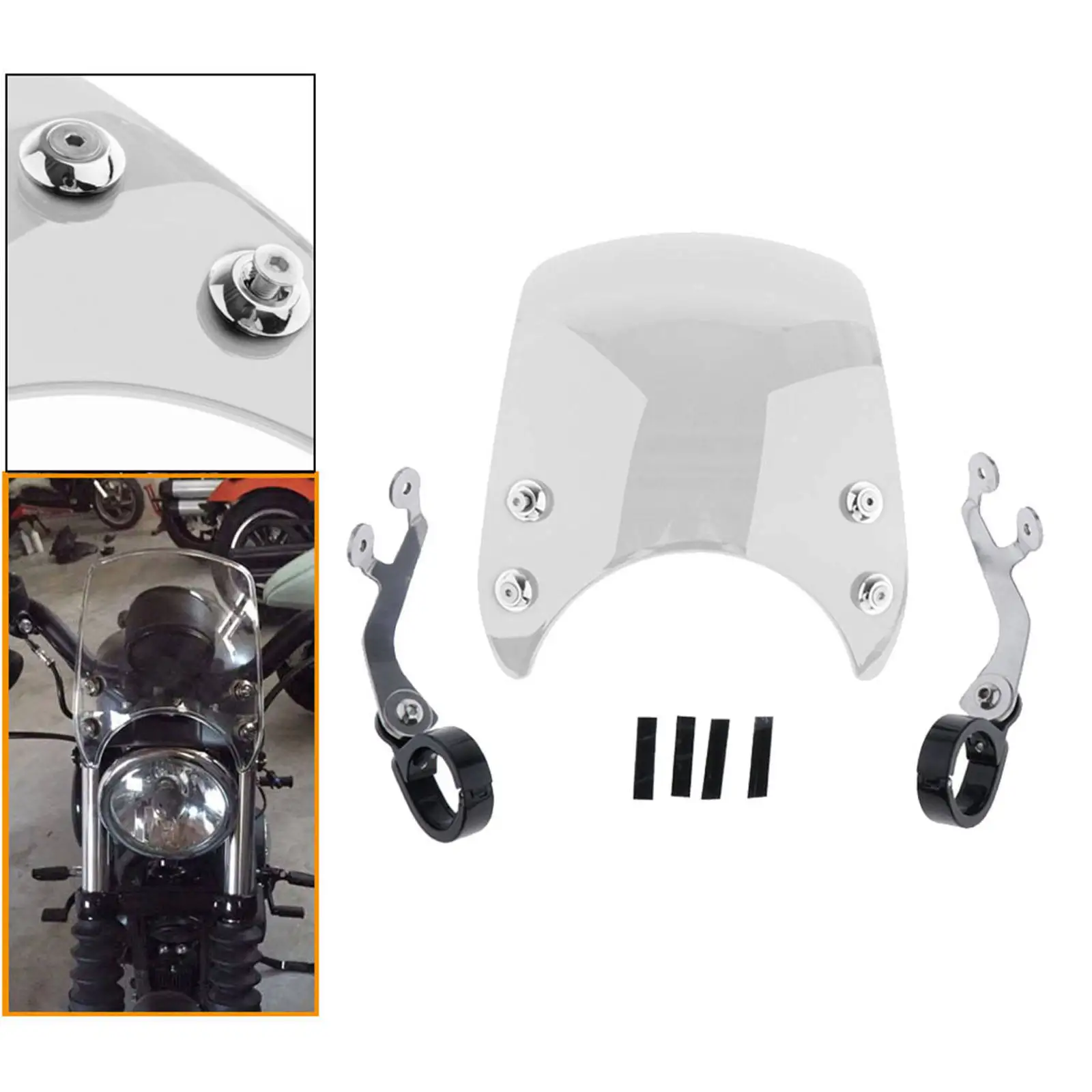 Ветрозащитный экран для 04-Up Sportster XL883 XL1200 черный |