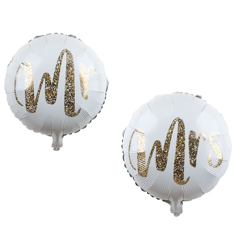 

1set 16inch Rose Gold Sliver Letter balloons MR&MRS Heart Foil Balloon Valentine's Day Anniversary Wedding Party Decorations