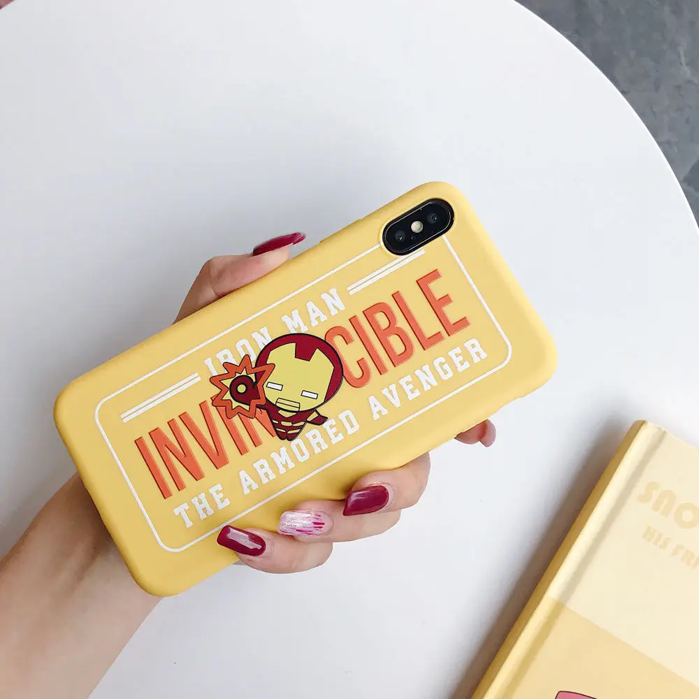 Героями комиксов Марвел Железный человек Человек паук матовый чехол из