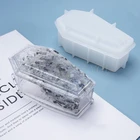 DIY коробка для хранения гроба на Хэллоуин, зеркальная силиконовая форма, ремесло, украшения, чехол, изготовление хрустальных эпоксидная смола, форма, Прямая поставка