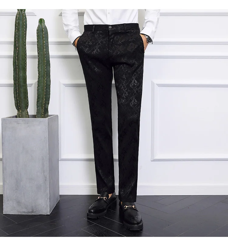 

New men's slim trousers fashion urban hairstylist Da Ai casual pants