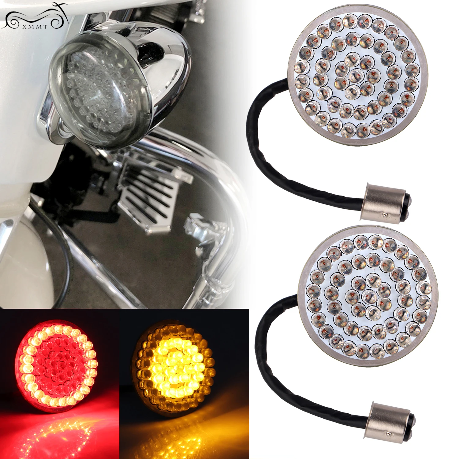 2 &quot1157 пуля светодиодный красный бег тормоза поворота вставки огни для Harley Sportster