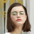 Круглые очки ZENOTTIC с защитой от сисветильник для компьютера, женские роскошные брендовые оптические очки из сплава, винтажные очки для близорукости, оправа