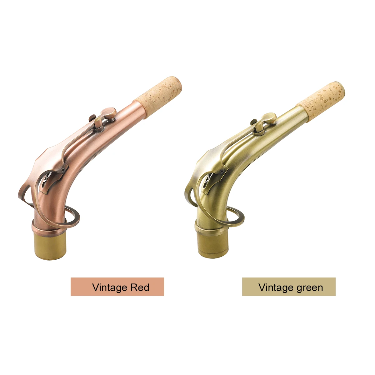 

Muslady Alto Saxophone Bend Neck Brass E-flat Alto Sax Elbow 24.5mm Nozzle with Leather Pad Heat-Insulating Sax Replacement Part