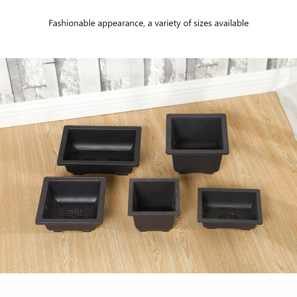 Пластиковый прямоугольный квадратный цветочный горшок чаша для растений Семена