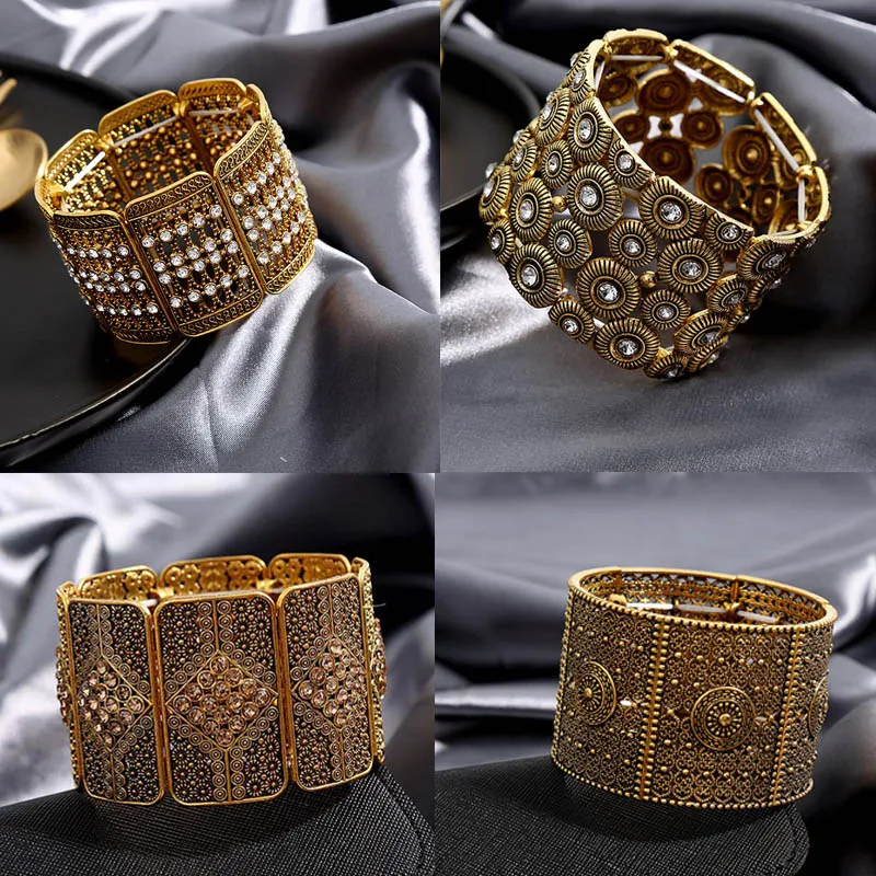 Женский широкий Браслет манжета GUVIVI вечерние ювелирные изделия ручной работы из