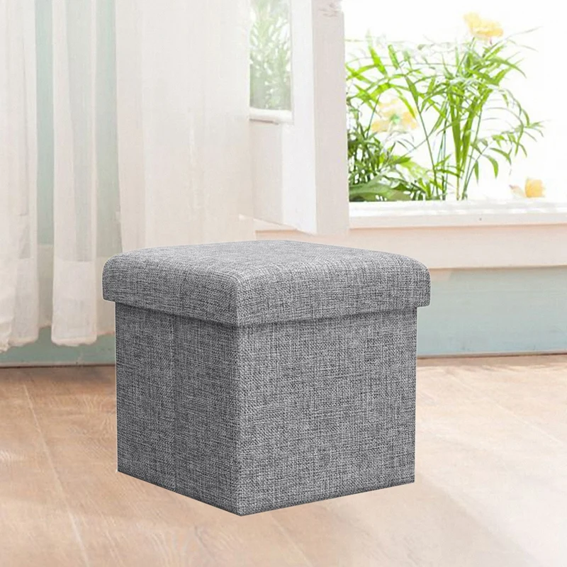 

Multifunction Fodable Storage Box Linens Cube Ottoman Seat Stool Box Footrest Linens Furniture Bench Shoes Rack