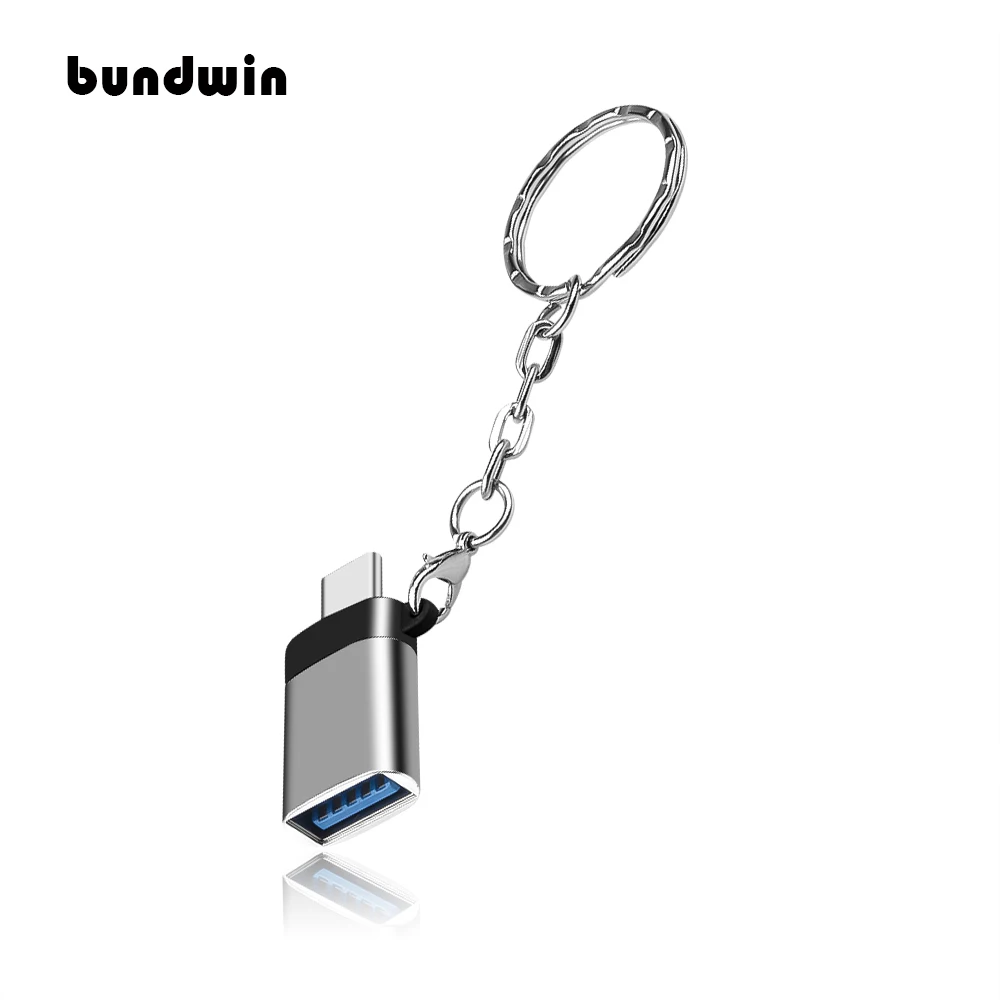 Bundwin высококачественный адаптер USB 3 0 к Type c OTG алюминиевый телефонный type-c