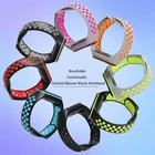 Ремешок для часов Xiaomi Mi Band 3 4 5 6, двухцветный сменный пористый дышащий спортивный смарт-браслет с защитой от пота, Band5 Band6