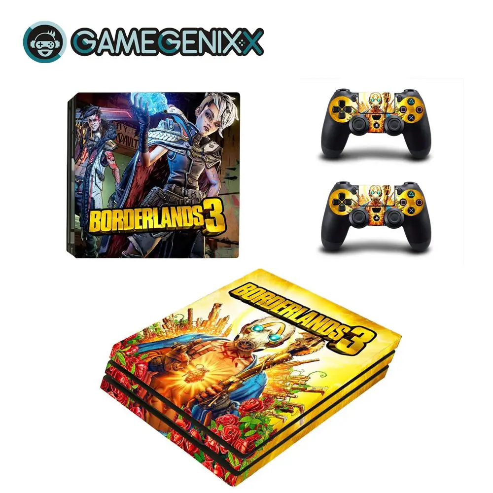GAMEGENIXX виток винилопласта с наклейкой для консоли PS4 Pro и 2 контроллера borderland