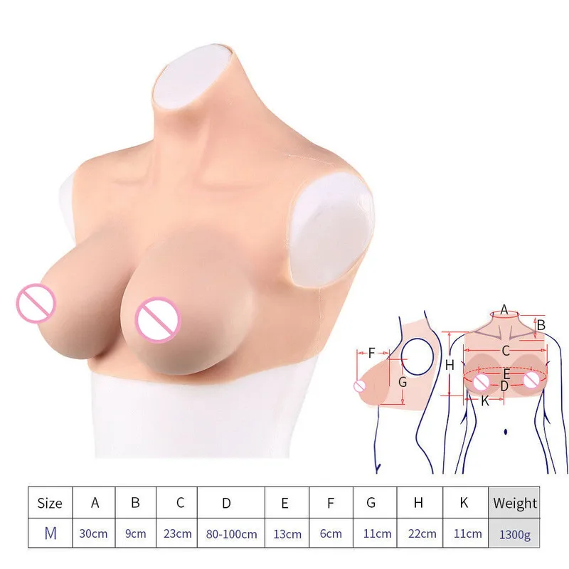 Halfbody Silicone Breast Forms Cloth C Cup TG CD False Boobs Enhancer Crossdresser Transgender Queen Transvestite Mastectomy Bra